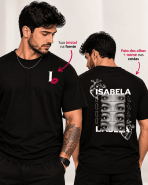 Camiseta Personalizada Olhar Apaixonado – Foto dos Olhos + Nome - Imagem 2