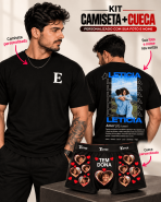 Kit Meu Par Camiseta com Cueca Personalizada com foto e Nome - Imagem 2