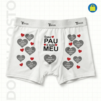 Cueca Personalizada com Foto Esse Pau é todo meu 😏