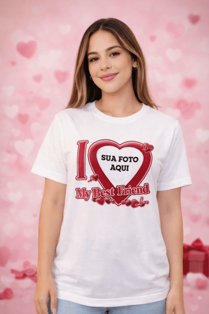 Camiseta Presente Melhor Amiga com Foto 💖