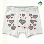 Cueca Personalizada Corações e Fotos ❤️