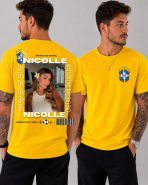 Camiseta Personalizada Brasil com Foto – Suas Duas Paixões 🇧🇷❤️ - Imagem 4