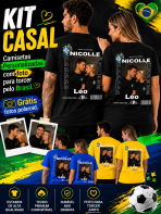 Kit Casal Brasil Personalizado com Foto💚💛