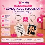 Kit 2 Chaveiros Personalizados com Foto e Frase