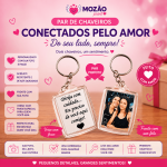 Kit 2 Chaveiros Personalizados com Foto e Frase