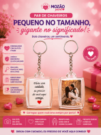 Kit 2 Chaveiros Personalizados com Foto e Frase - Imagem 3