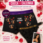 Kit Casal Cueca Personalizada + Calcinha Personalizada