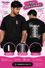 Camiseta Personalizada Olhar Apaixonado – Foto dos Olhos + Nome - Imagem 3
