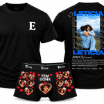 Kit Meu Par Camiseta com Cueca Personalizada com foto e Nome