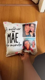 Almofada Personalizada para Mãe com Fotos – Presente Dia das Mães - Imagem 4