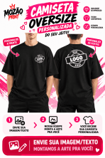 Oversize Personalizada com Foto, Frase ou Logo Crie Sua Própria Estampa