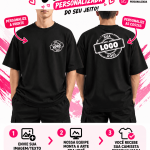 Oversize Personalizada com Foto, Frase ou Logo Crie Sua Própria Estampa