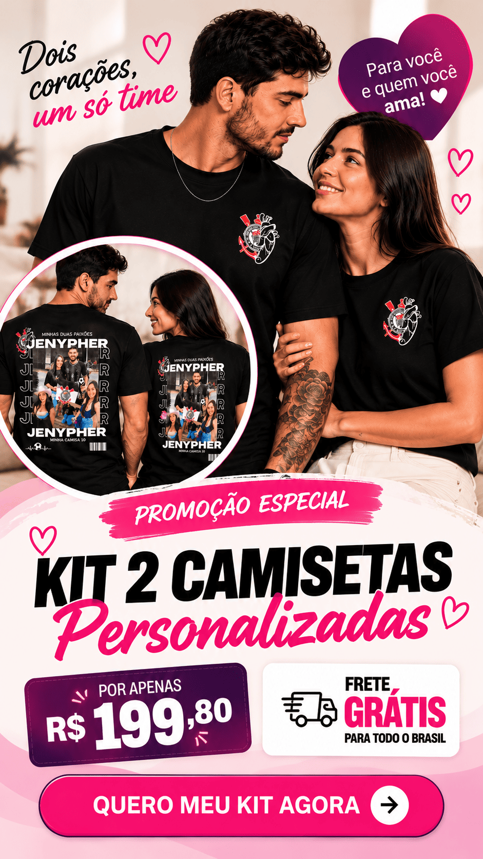 Kit de Camisetas Personalizadas do Amor (1)